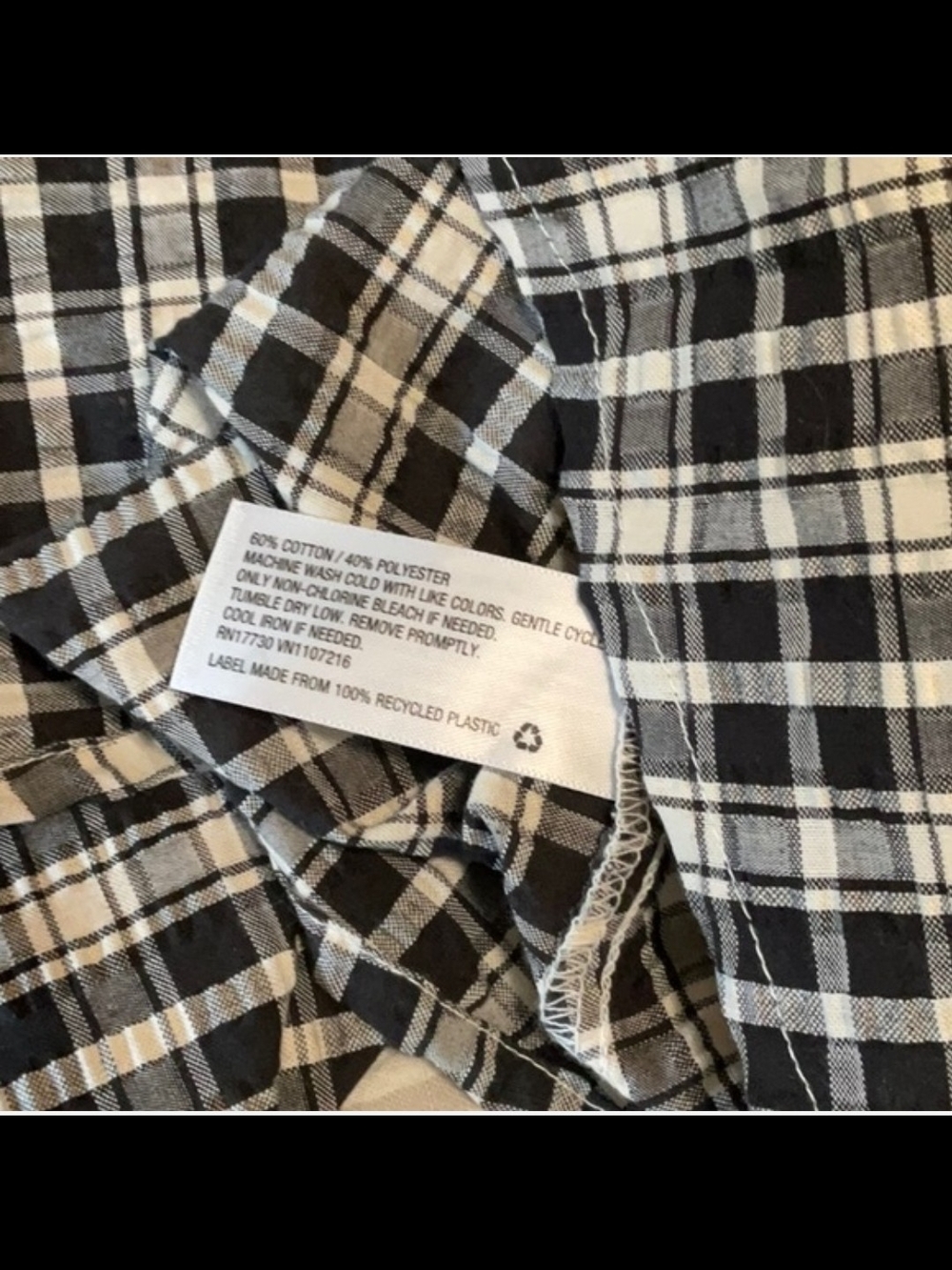 A New Day Black and Cream Plaid Wrap Midi Dress - Picture 14 of 14